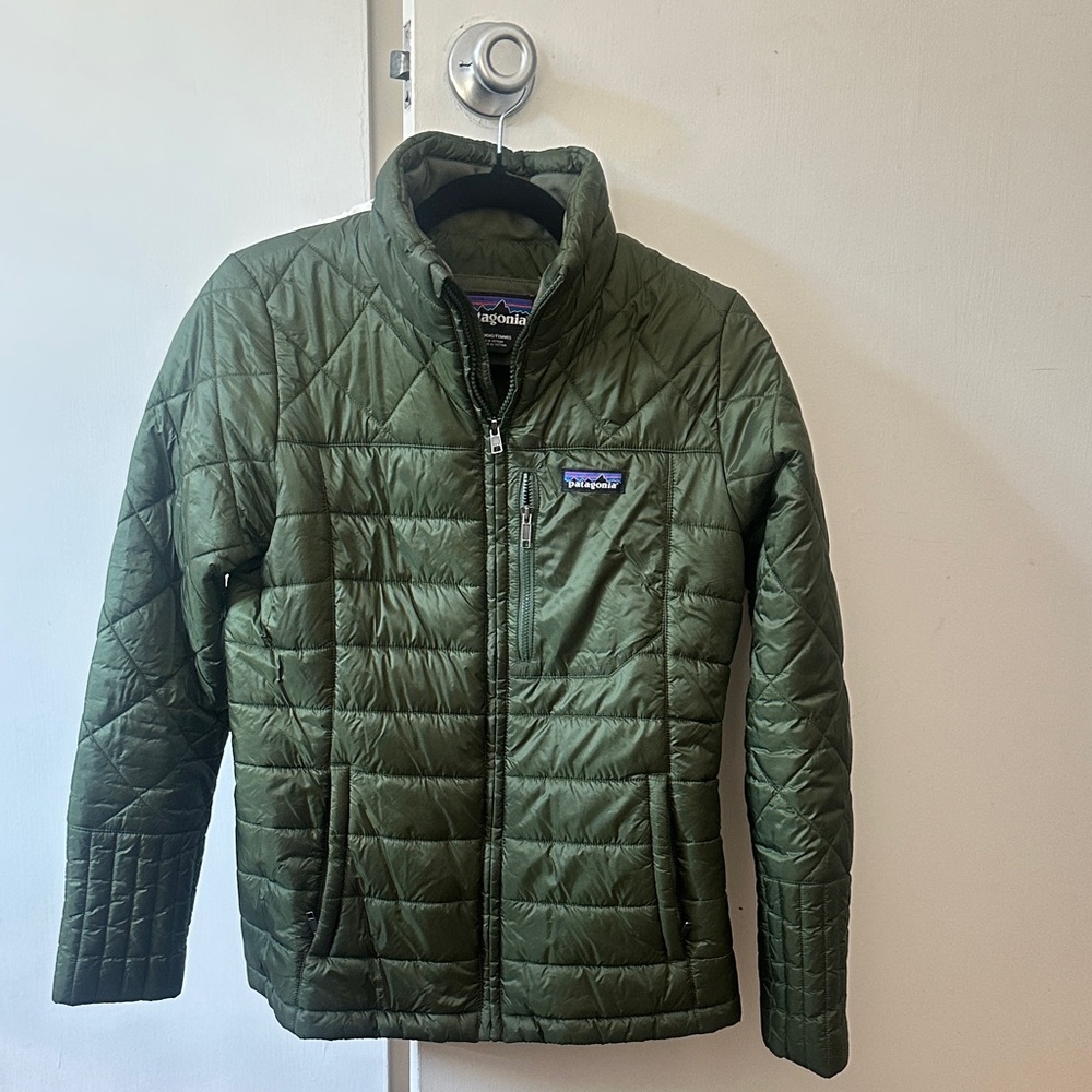 Patagonia Womens Radlie Green Puffer Jacket